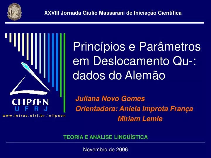 princ pios e par metros em deslocamento qu dados do alem o