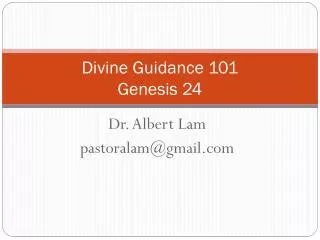 divine guidance 101 genesis 24