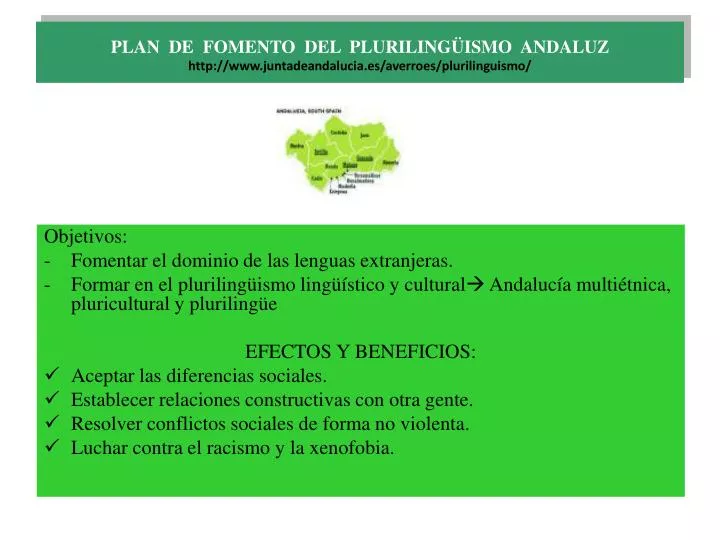 plan de fomento del pluriling ismo andaluz http www juntadeandalucia es averroes plurilinguismo