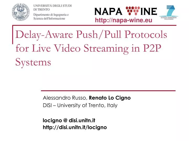 delay aware push pull protocols for live video streaming in p2p systems