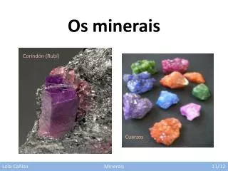 os minerais