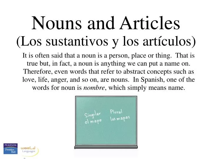 nouns and articles los sustantivos y los art culos