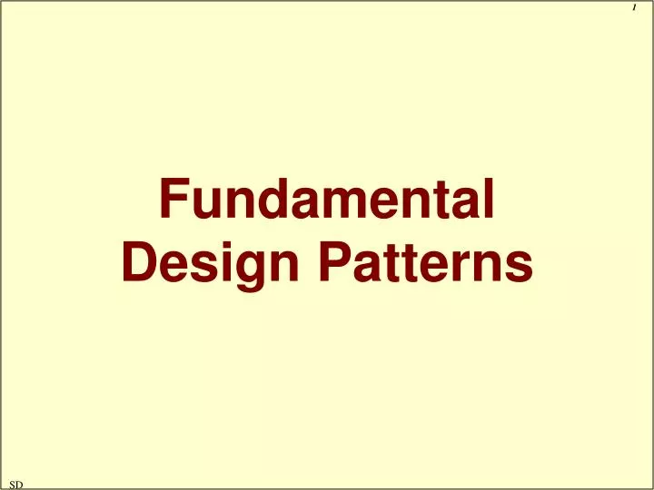 fundamental design patterns