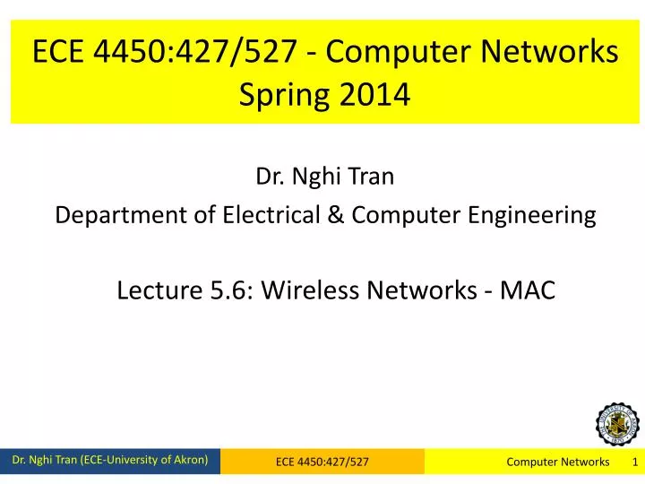 ece 4450 427 527 computer networks spring 2014