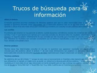 trucos de b squeda para la informaci n