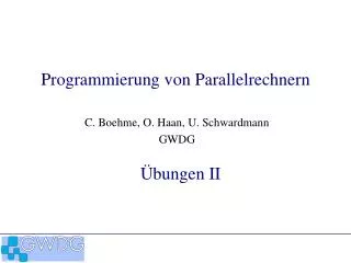 programmierung von parallelrechnern