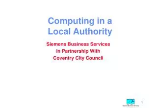 Computing in a Local Authority