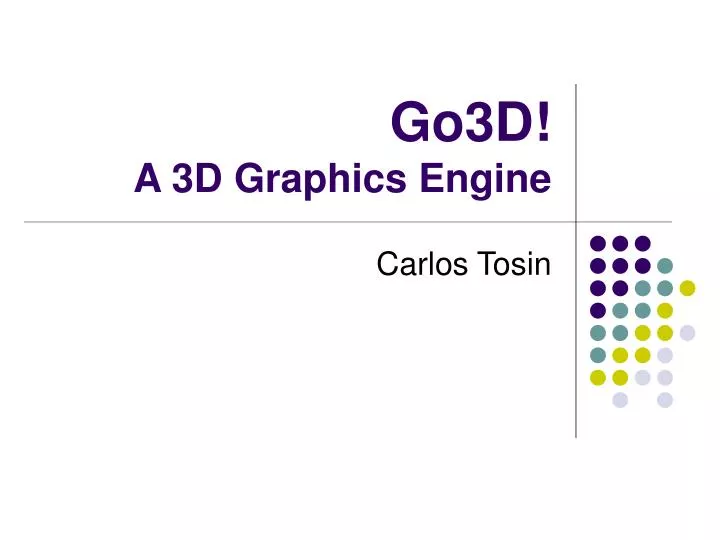 go3d a 3d graphics engine