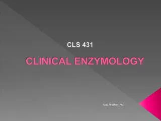 CLINICAL ENZYMOLOGY