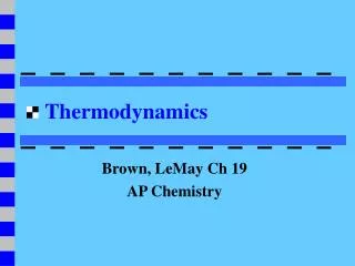 Thermodynamics