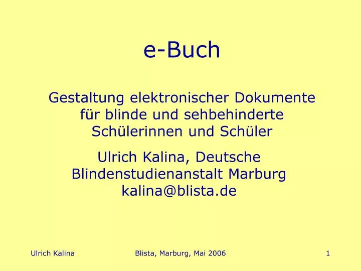 e buch gestaltung elektronischer dokumente f r blinde und sehbehinderte sch lerinnen und sch ler