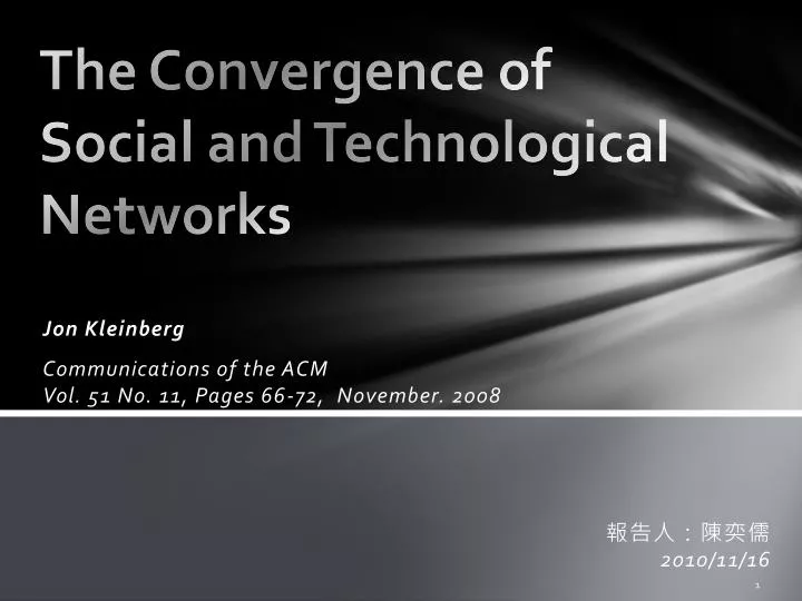 the convergence of social and technological networks
