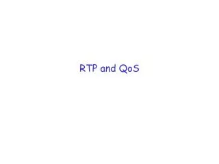 RTP and QoS