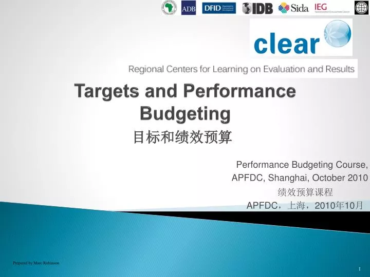 targets and performance budgeting