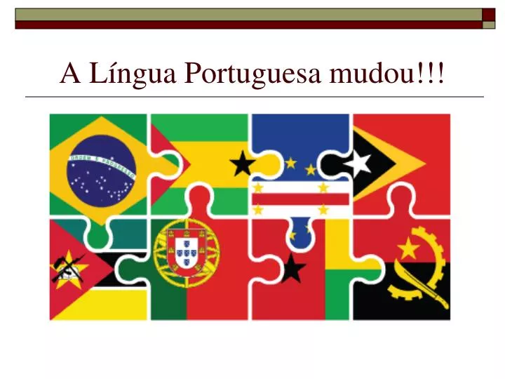 a l ngua portuguesa mudou