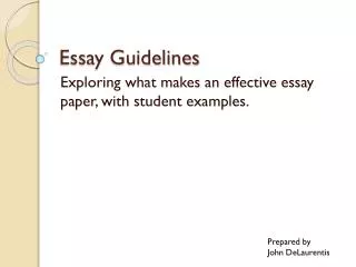 essay guidelines
