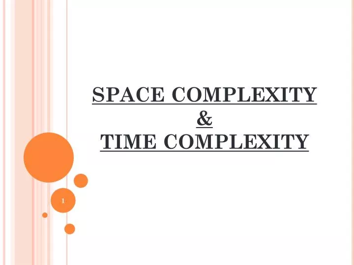 space complexity time complexity