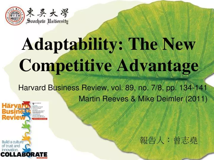 adaptability the new competitive advantage