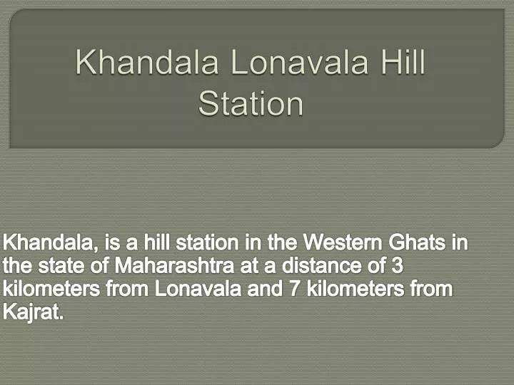 khandala lonavala hill station