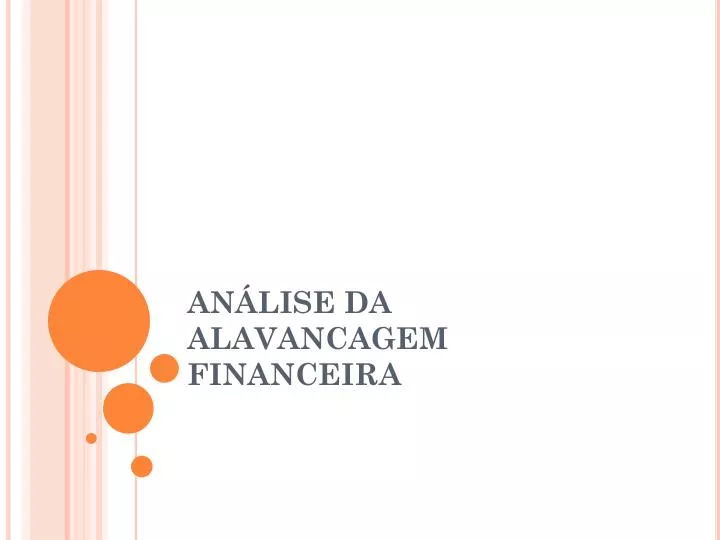 an lise da alavancagem financeira