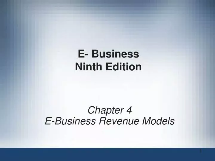 e business ninth edition