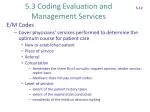 5.3 Coding Evaluation and Management Services - slide 1