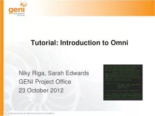 Tutorial: Introduction to Omni
