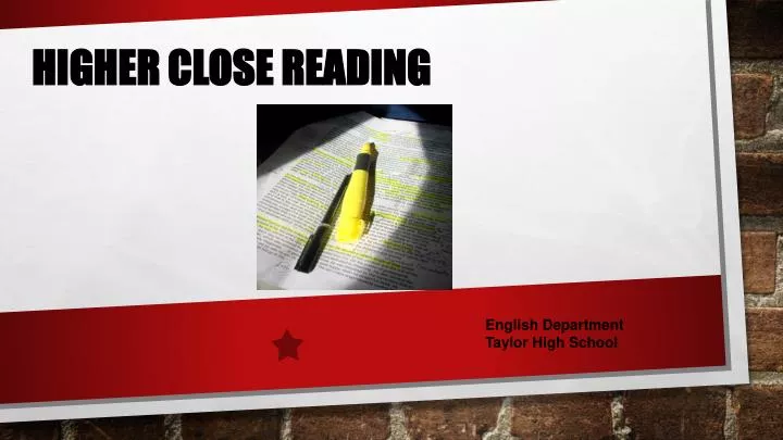 higher close reading