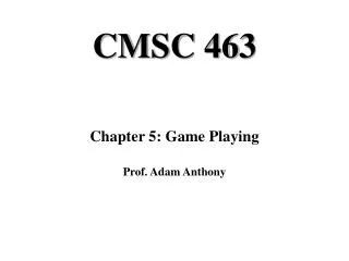 CMSC 463