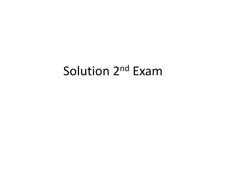 solution 2 nd exam