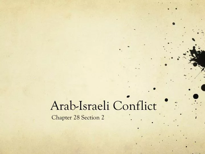 arab israeli conflict