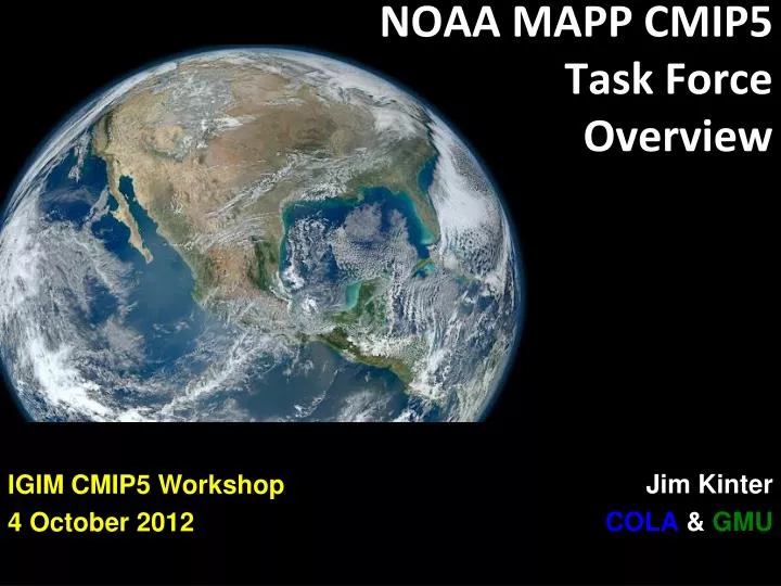 noaa mapp cmip5 task force overview