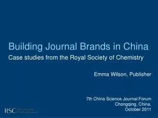Building Journal Brands in China