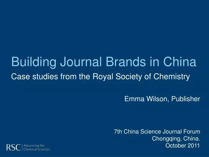 building journal brands in china