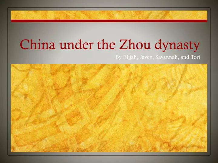 china under the zhou dynasty