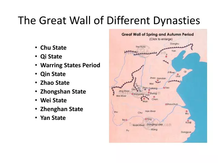 the great wall of different dynasties