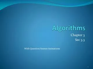 Algorithms