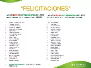 felicitaciones