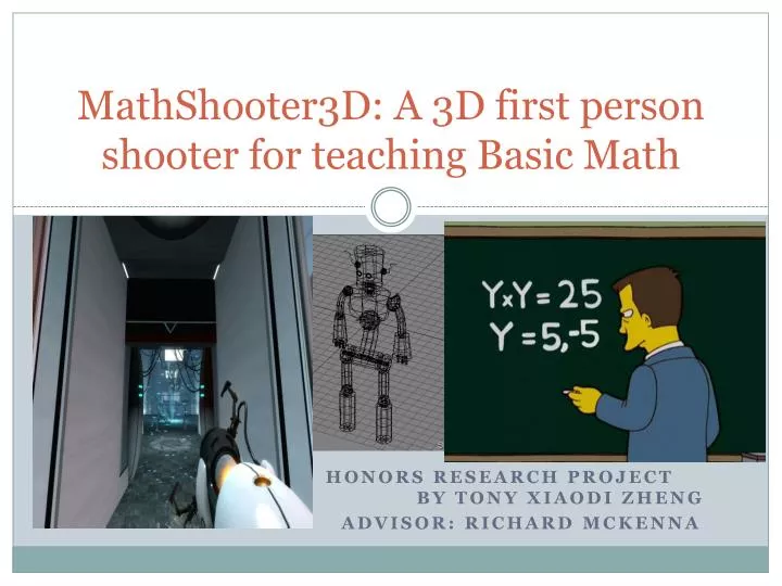 mathshooter3d a 3d first person shooter for teaching basic math