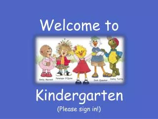 Welcome to Kindergarten