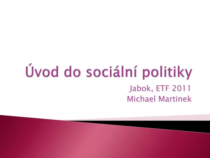 vod do soci ln politiky