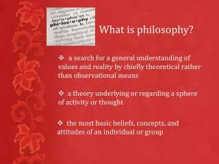 a theory underlying or regarding a sphere of activity or thought