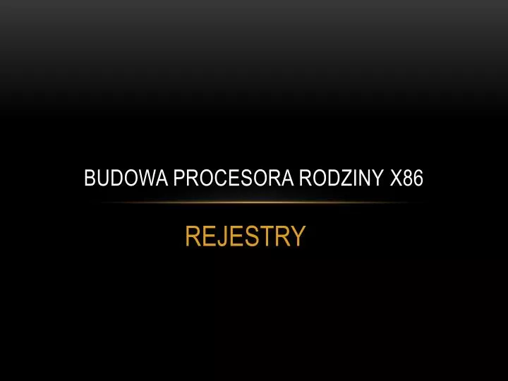 budowa procesora rodziny x86