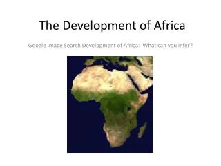 The Development of Africa