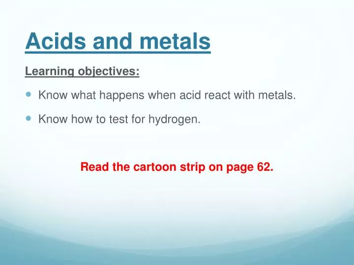 acids and metals