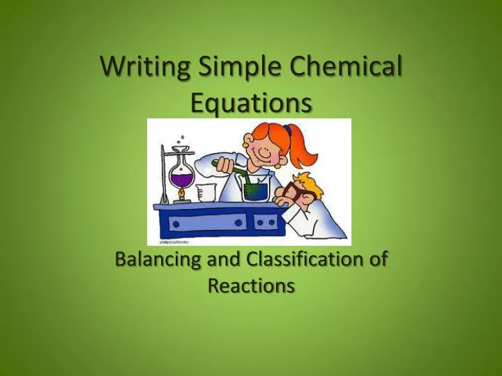 writing simple chemical equations