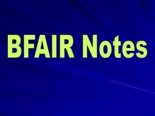 BFAIR Notes