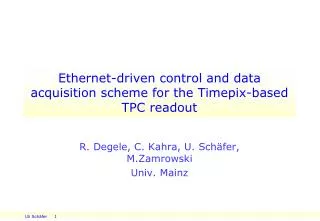 Ethernet-driven control and data acquisition scheme for the Timepix -based TPC readout