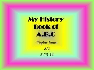 My History Book of A.B.C