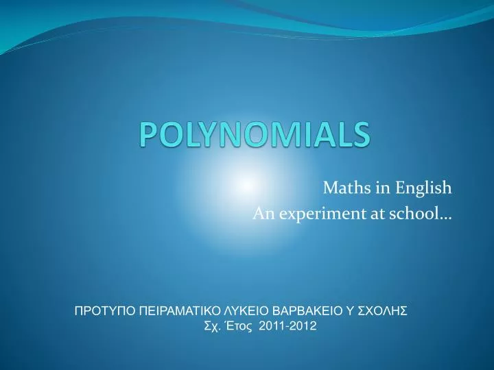 polynomials